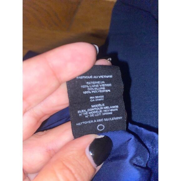 Theory women's Navy Blue A-Line knee length short sleeve lined Dress Size 2 - Picture 7 of 9